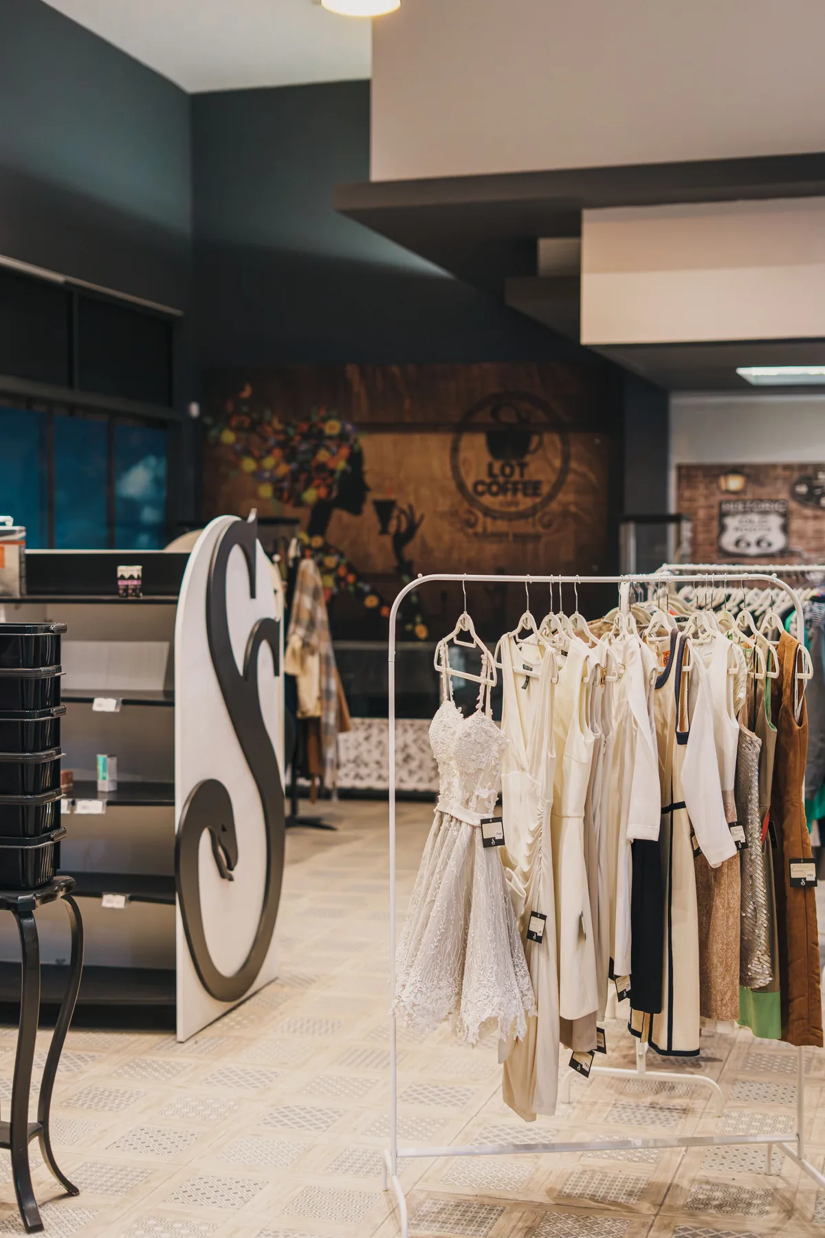 Luxury fashion showroom with a premium commercial retail presentation.